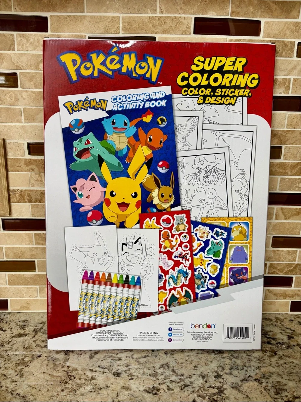 Bendon & Crayola Pokémon Super Coloring & Sticker Set